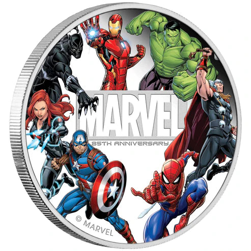 85th Anniversary of Marvel 2024 1/2oz Silver Proof Coloured Coin Perth Mint