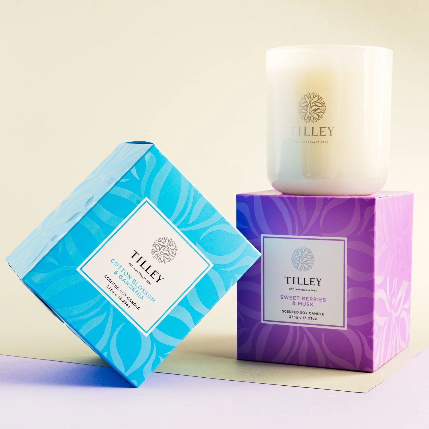 Tilley Scented Soy Candle 375g | Cotton Blossom & Gardenia