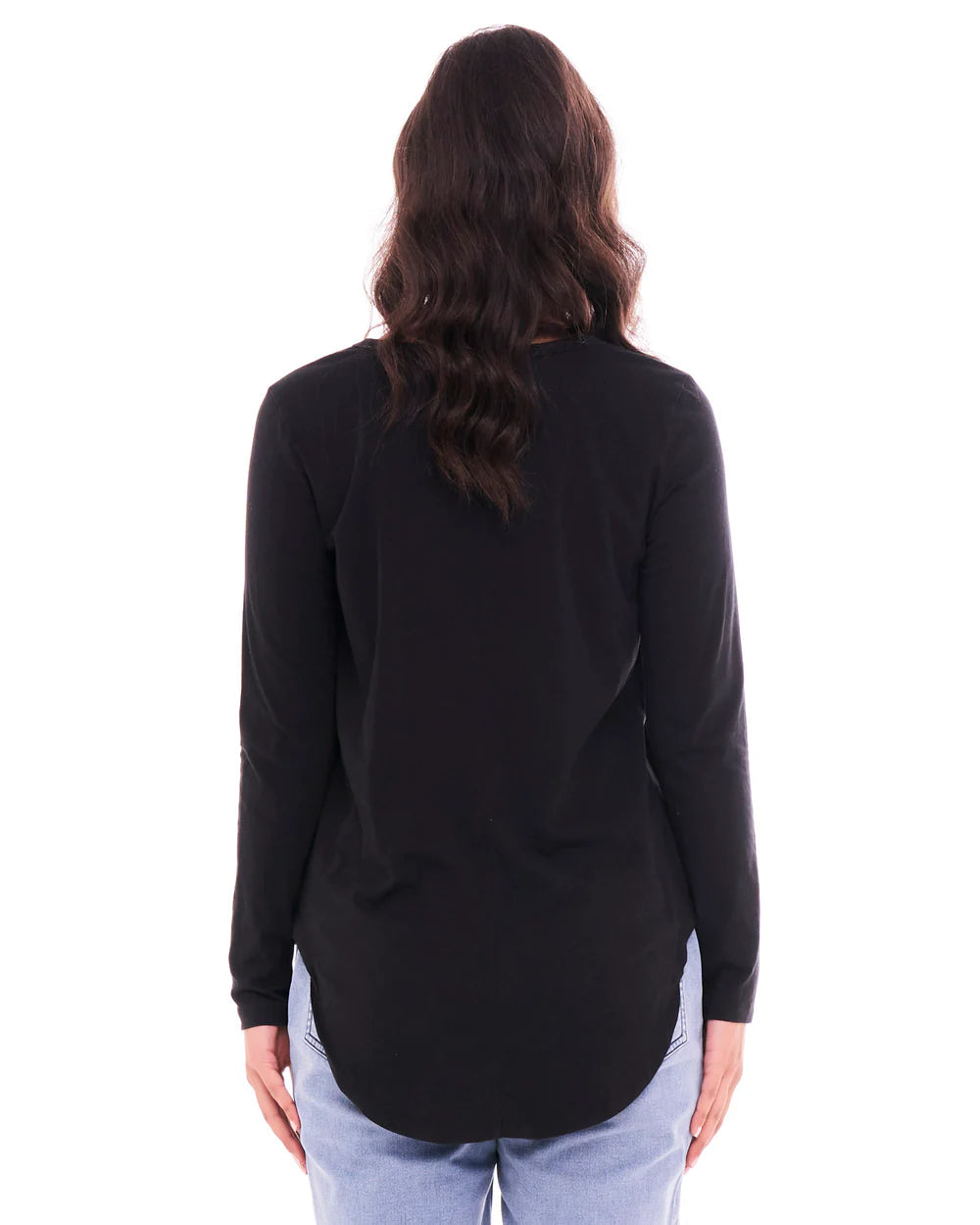 Megan Long Sleeve Top Black |