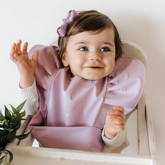 Baby Bib | Snuggle Hunny Waterproof Lavender Frill