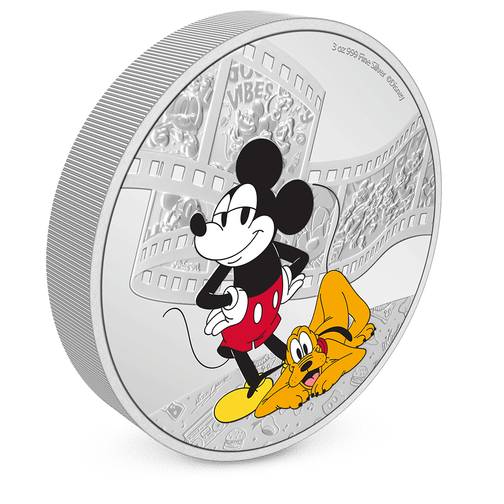 Disney Mickey & Friends – Mickey & Pluto 3oz Silver Coin