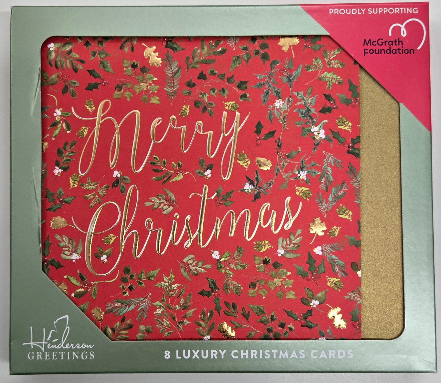 HG 2024 Christmas Boxed Cards | Foliage on Red