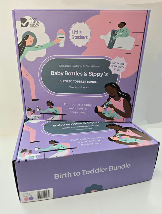 Little Stackers Birth to Toddler Bundle | Green/Purple