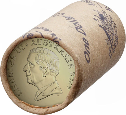 2024 $1 Circulating Coin Roll Premium (H/T) King Charles III