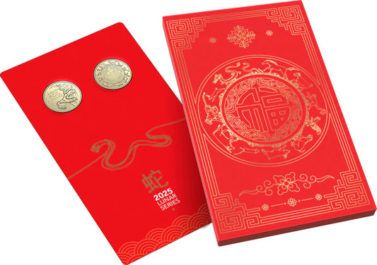 Mint Coins | Lunar Series Year of the Snake 2025 $1 Uncirculated 2 Coin Set