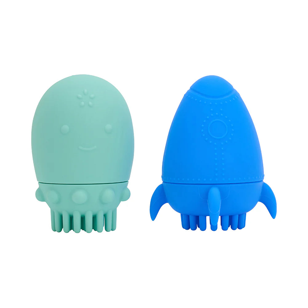 Silicone Bath Brush Rocket & Squid