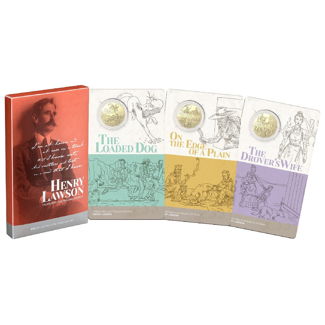 Mint Coins | Henry Lawson Collection 2022 50c Uncirculated Set of 3