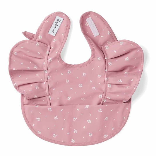 Baby Bib | Snuggle Hunny Waterproof Pink Fleur Frill