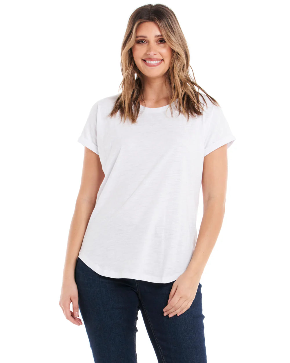 Hailey Short Sleeve Top | White