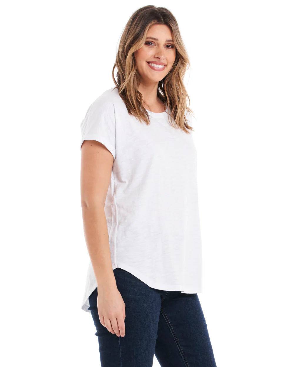 Hailey Short Sleeve Top | White