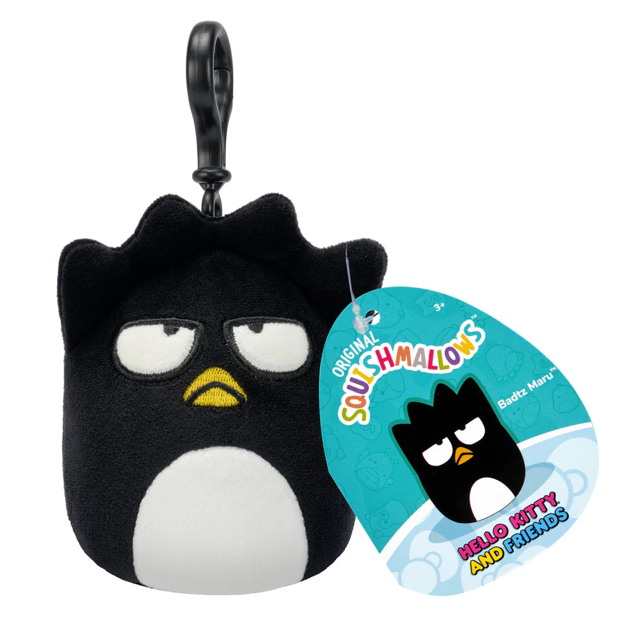 Squishmallows 3.5 Inch Clip | Hello Kitty & Friends Badtz Maru