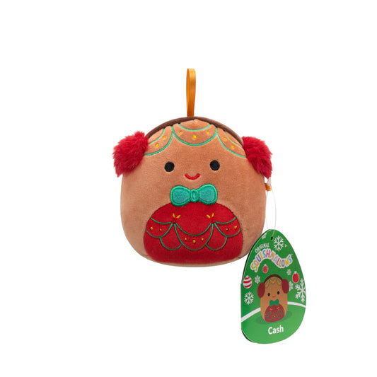 Squishmallows Christmas 4inch Ornament | Cash the Gingerbread Man