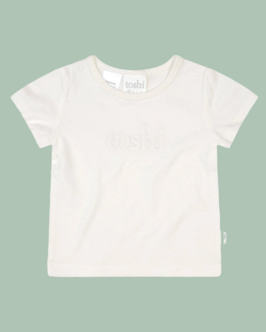 Toshi Organic Tee S/S Logo | Cream