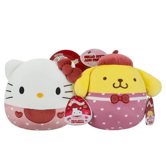 Squishmallows Valentine Hello Kitty & Friends Pairs | Pompompurin & Hello Kitty