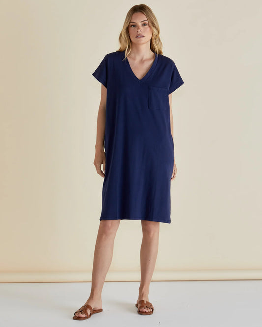 Zena T-Shirt Dress | Blue Ash