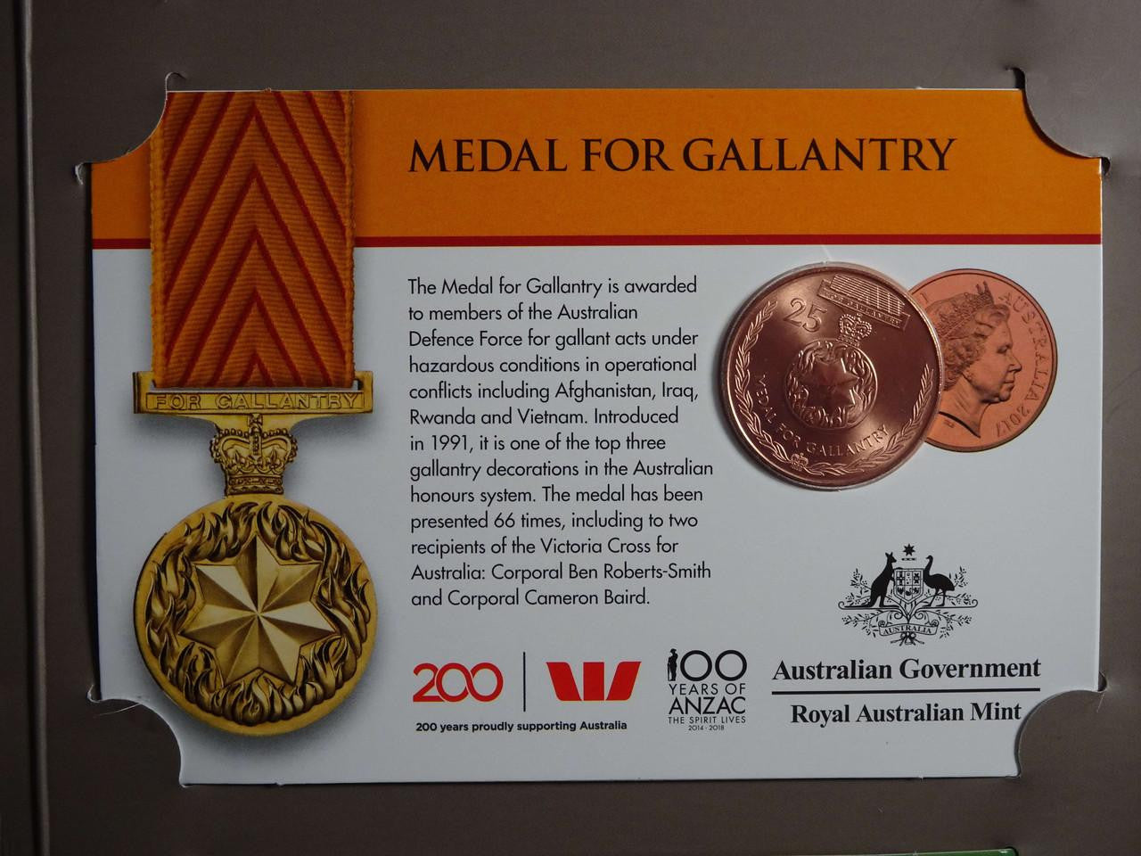 Legends of the Anzacs Medals of Honour 14 Coin Set