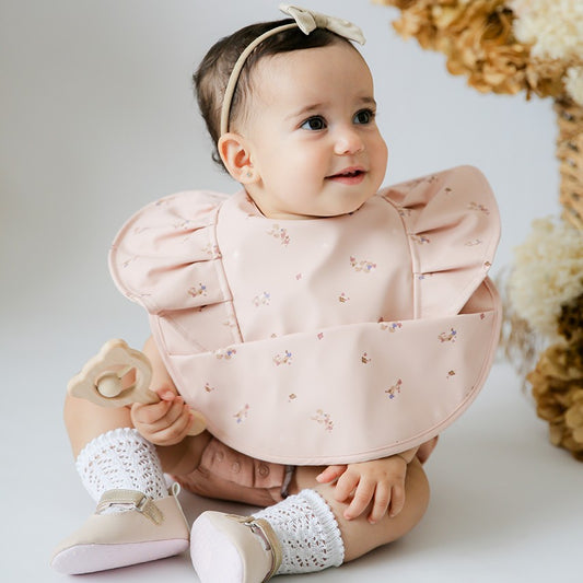 Baby Bib | Snuggle Hunny Waterproof Posy Frill